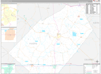 Fayette Wall Map Premium Style