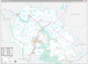 Fayette Wall Map Premium Style