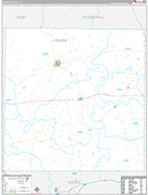 Fisher Wall Map Premium Style