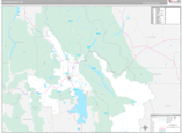 Flathead Wall Map Premium Style