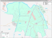 Fredericksburg County Wall Map Premium Style