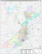 Fulton Wall Map Premium Style