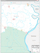 Gallatin Wall Map Premium Style