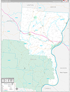 Gallia Wall Map Premium Style