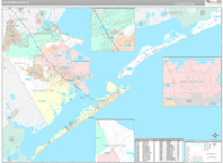 Galveston Wall Map Premium Style
