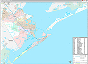 Galveston Wall Map Premium Style