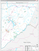 Garrett Wall Map Premium Style