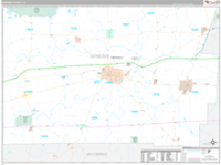 Genesee Wall Map Premium Style