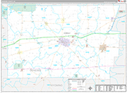 Genesee Wall Map Premium Style