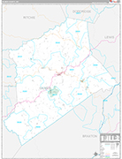 Gilmer Wall Map Premium Style