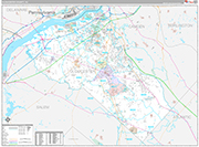 Gloucester Wall Map Premium Style