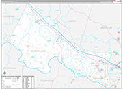 Goochland Wall Map Premium Style
