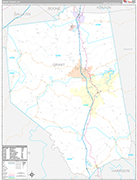 Grant Wall Map Premium Style