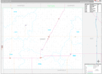 Grant Wall Map Premium Style