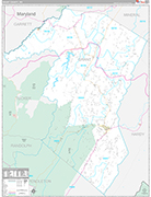 Grant Wall Map Premium Style