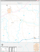 Gray Wall Map Premium Style