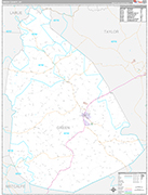 Green Wall Map Premium Style