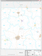 Green Wall Map Premium Style