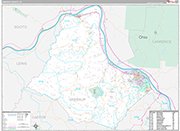 Greenup Wall Map Premium Style