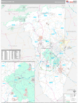 Greenville Wall Map Premium Style