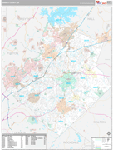 Gwinnett Wall Map Premium Style