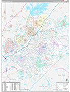 Gwinnett Wall Map Premium Style