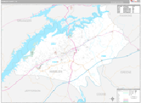 Hamblen Wall Map Premium Style