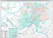 Hamilton Wall Map Premium Style