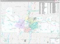 Hampden Wall Map Premium Style