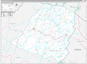 Hampshire Wall Map Premium Style
