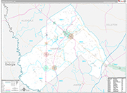 Hampton Wall Map Premium Style