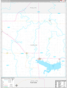 Harlan Wall Map Premium Style