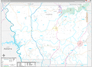 Harris Wall Map Premium Style