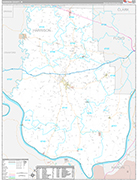 Harrison Wall Map Premium Style