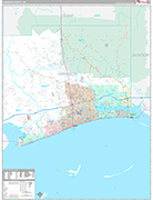 Harrison Wall Map Premium Style