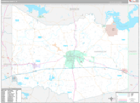 Harrison County Wall Map Premium Style