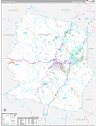 Harrison Wall Map Premium Style