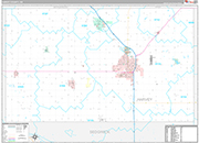Harvey Wall Map Premium Style
