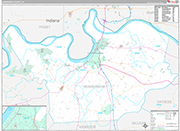 Henderson Wall Map Premium Style