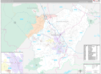 Henderson Wall Map Premium Style