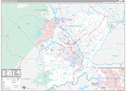 Henderson Wall Map Premium Style
