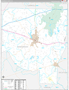 Henderson Wall Map Premium Style