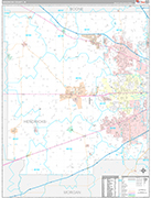 Hendricks Wall Map Premium Style