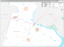 Hertford Wall Map Premium Style