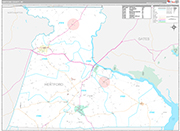 Hertford Wall Map Premium Style