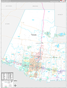Hidalgo Wall Map Premium Style
