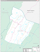 Highland Wall Map Premium Style