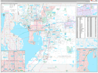 Hillsborough Wall Map Premium Style