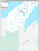 Houghton Wall Map Premium Style