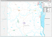 Houston Wall Map Premium Style